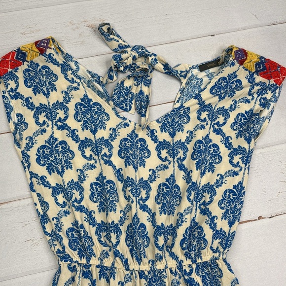 THML Chinoiserie Style Romper with Pom Poms - Size Small - Picture 2 of 10